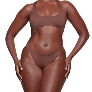 NWT Skims Cocoa Monokini One‎ Piece Swim 2X Brown